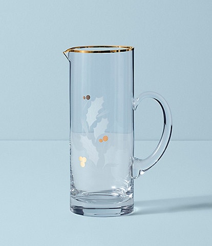 Lenox Holiday Gold Glass Beverage Pitcher