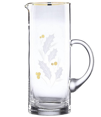 Lenox Holiday Gold Glass Beverage Pitcher
