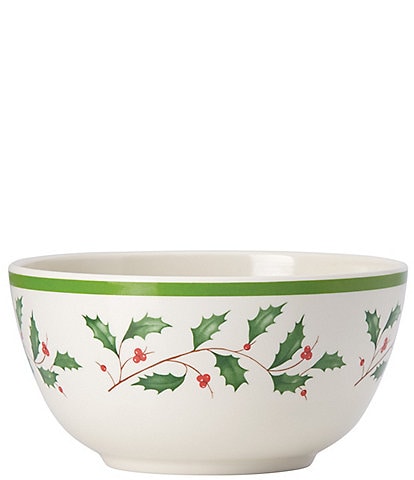 Lenox Holiday Holly Melamine Bowls, Set of 4