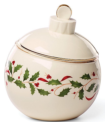 Lenox Holiday Ornament Figural Candy Jar