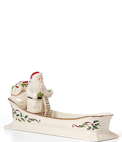 Lenox Holiday Santa's Sleigh Cracker Tray