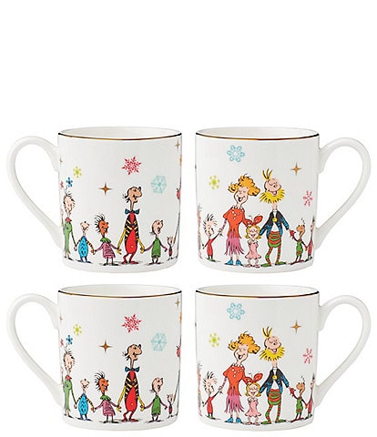 Godinger Dublin Set of 4 Coffee Mugs 