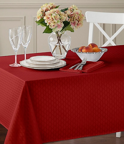 Lenox Olivia Red Solid Tablecloth