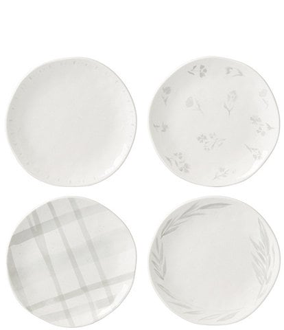 Lenox Oyster Bay Collection Assorted Tidbit Plates, Set of 4