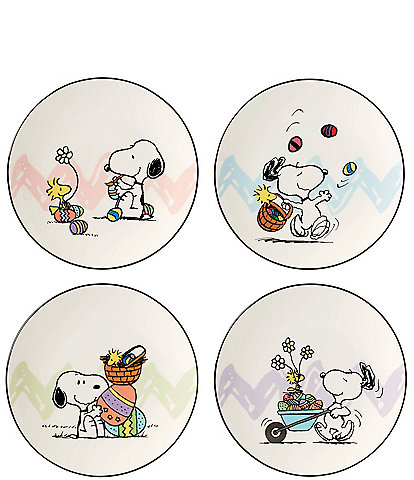Lenox Peanuts Easter Accent Plates, Set of 4