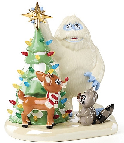 Lenox Rudolph And Bumble Lit Figurine