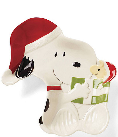 Lenox Snoopy Christmas Figural Candy Dish