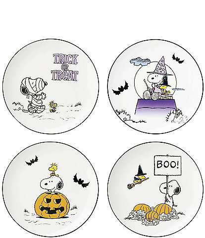 Lenox Snoopy The Great Pumpkin Accent Plates, Set of 4