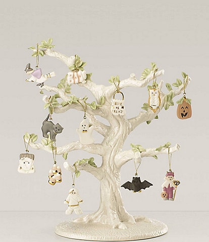 Lenox Trick Or Treat 12 Piece Ornament and Tree Set