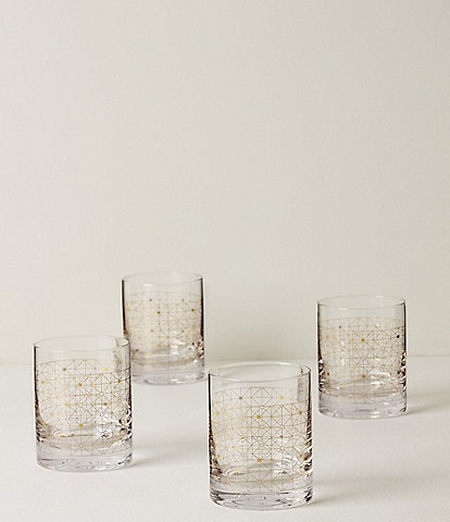 Lenox Tuscany Classics Gold Dust Double Old-Fashioned Glasses, Set of 4