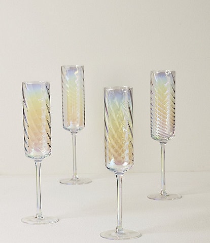 Lenox Tuscany Classics Iridescent Flutes, Set of 4