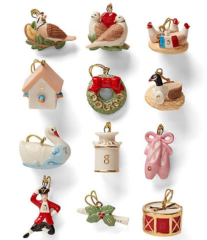 Lenox Twelve Days of Christmas 12-Piece Mini Ornament Set