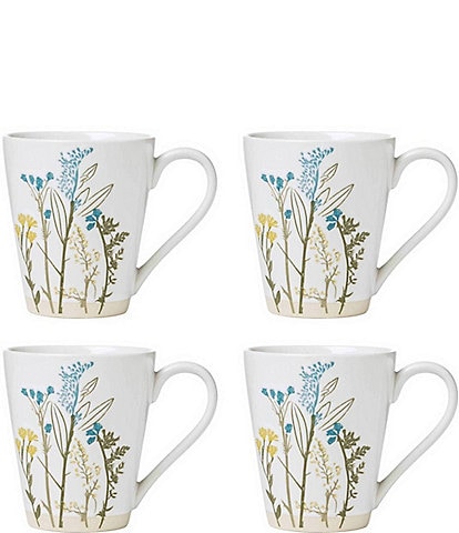 Lenox Wildflowers Mugs, Set of 4