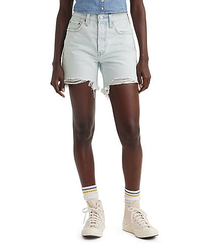 Levi's® 501® Original High Rise Mid Thigh Denim Shorts