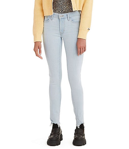 Levi's® 711 High Rise Frayed Hem Skinny Jeans