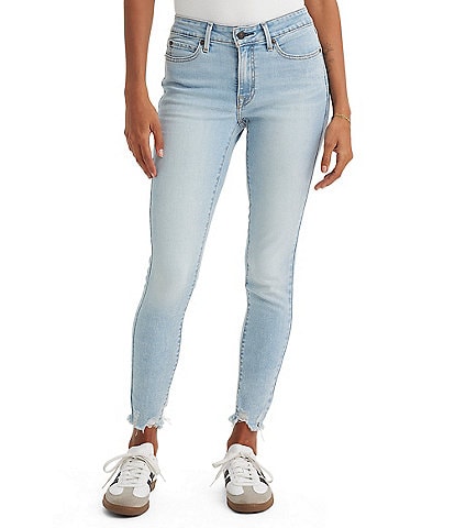 Levi's® 711 Mid Rise Frayed Hem Skinny Jeans