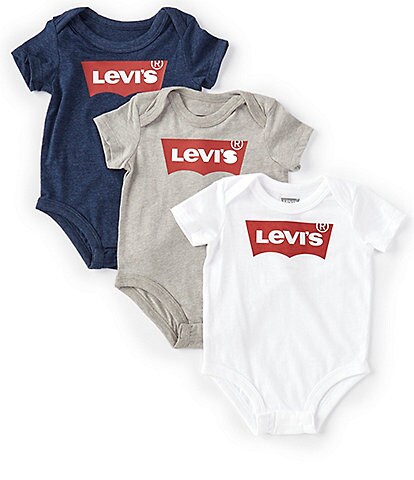 Levi's® Baby Boy Newborn-9 Months Batwing Bodysuit 3-Pack