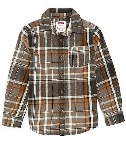 Levi's® Big Boys 8-20 Long Sleeve Plaid Flannel Shirt