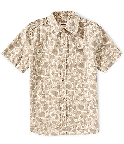 Levi's® Big Boys 8-20 Short Sleeve Printed Slub Woven Shirt