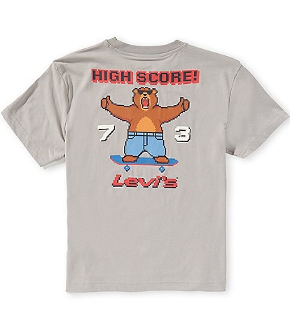 Levi's Big Boys Short Sleeve Pixelated Bear Tee
