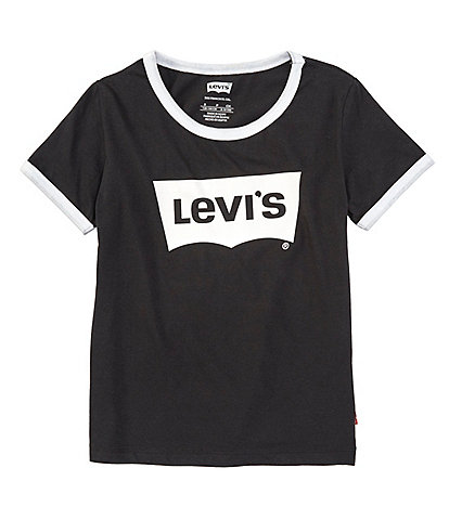 Levi's® Big Girls 7-16 Short-Sleeve Batwing Ringer T-Shirt