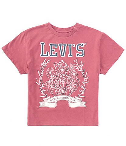 Levi's® Big Girls 7-16 Short Sleeve Oversized Collegiate T-Shirt