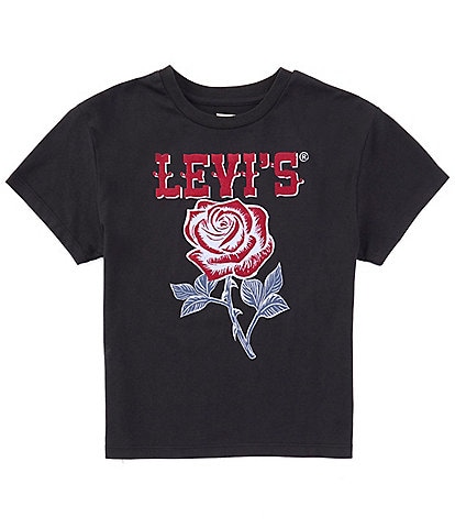 Levi's® Big Girls 7-16 Short Sleeve Oversized Western Rose T-Shirt