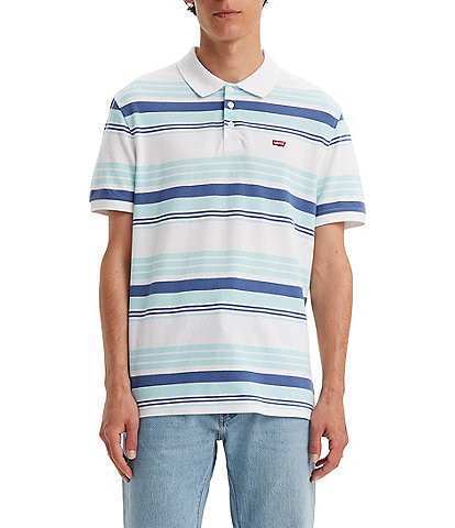 Levi's® Classic-Fit Short Sleeve Point Collar Striped Polo Shirt