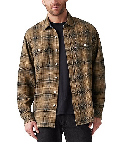 Levi's® Ermine Plaid Long Sleeve Worker Overshirt