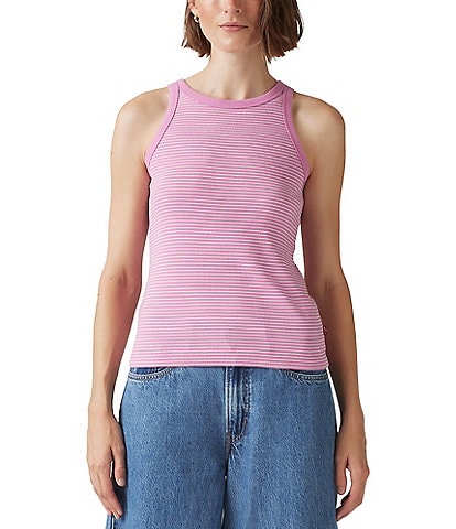Levi's® Essential Sleeveless Striped Racer Tank Top