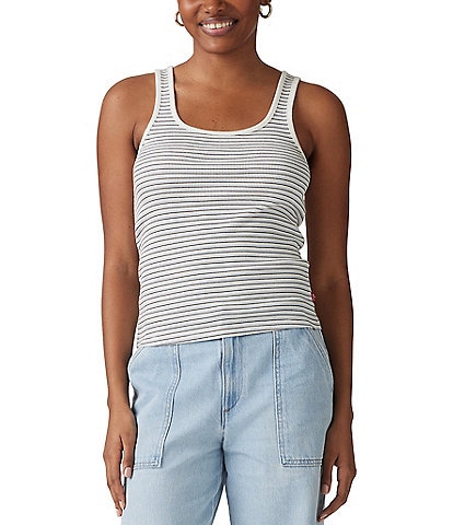 Levi's® Essential Striped Rib-Knit Tank Top