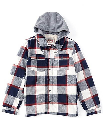 Levi's® Faux Sherpa Lined Large Multi Plaid Shirt Jacket