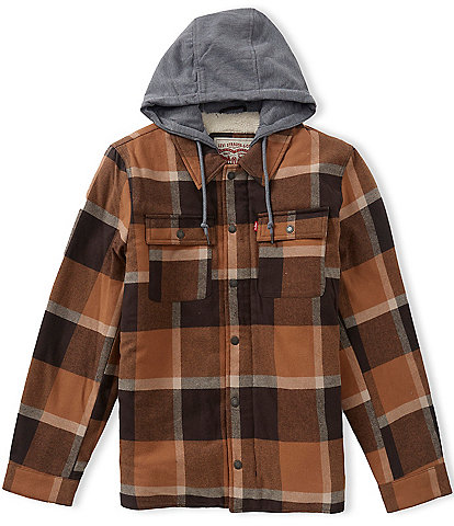Levi's® Sherpa Lined Multi Plaid Shirt Jacket