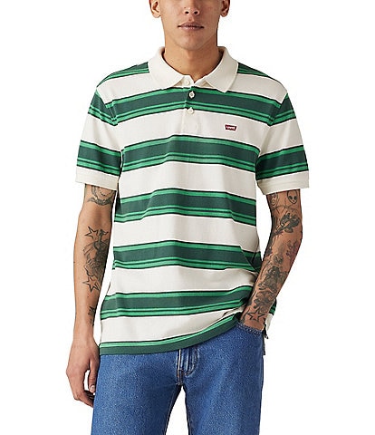 Levi's® Housemark Short Sleeve Striped Polo Shirt