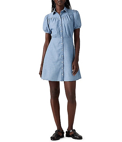 Levi's® Lea Short Sleeve Denim Mini Dress
