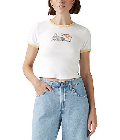 Levi's® Leopard Graphic Short Sleeve Mini T-Shirt