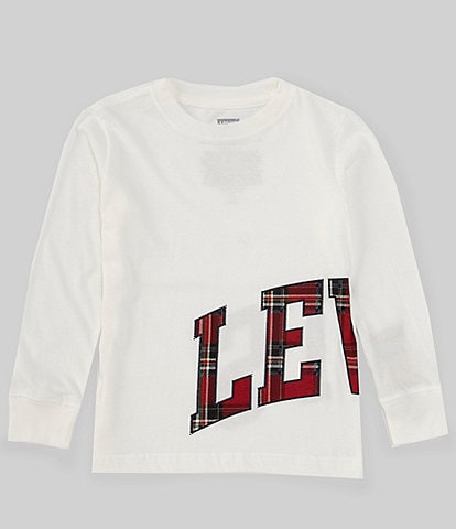 Levi's® Little Boys 2T-7 Long Sleeve Wraparound Logo T-Shirt