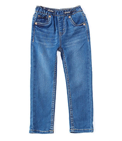 Levi's® Little Boys 2T-7X Skinny-Fit Printed Drawstring Pull-On Denim Pants