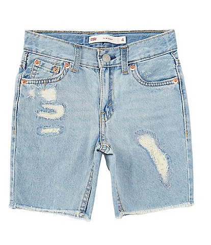 Levi's® Little Boys 2T-7X Distressed Slim Fit Denim Shorts