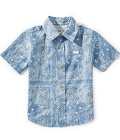 Levi's® Little Boys 4-7 Short-Sleeve Bandana-Printed Woven Shirt