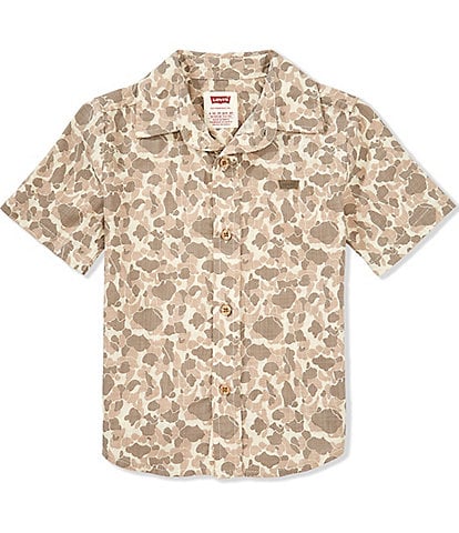 Levi's® Little Boys 4-7 Short Sleeve Printed Slub Woven Shirt