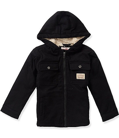 Levi's® Little Boys Long Sleeve Hooded Sherpa Lined Jacket