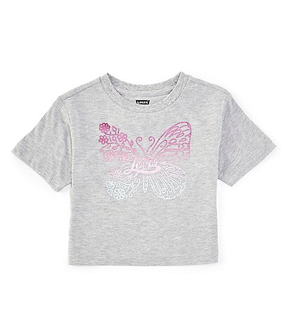 Levi's® Little Girls 4-6X Short Sleeve Butterfly Graphic Boxy T-Shirt