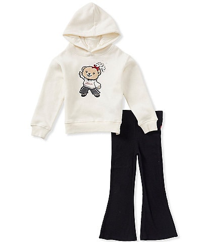 Levi's® Little Girls Long Sleeve Pullover Hoodie And Flared Ribbed Pants Set