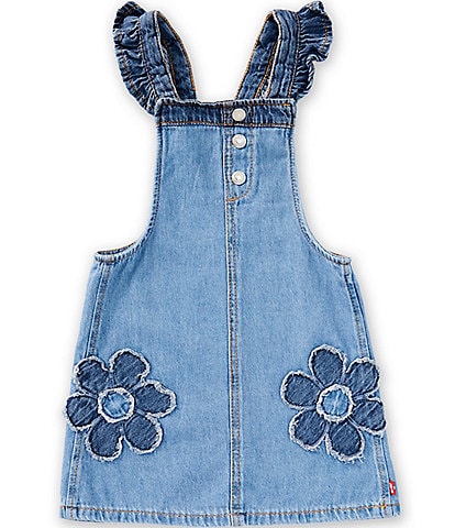 Levi's Little Girls Ruffle Strap Flower Pocket Denim Skirtall