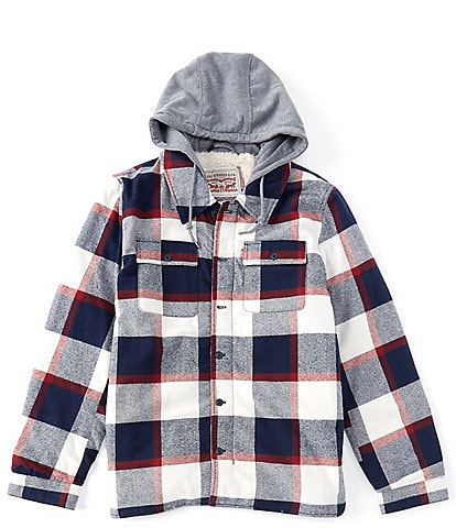 Levi's® Faux-Sherpa Lined Plaid Shirt Jacket