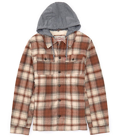 Levi's® Faux Sherpa Lined Plaid Shirt Jacket