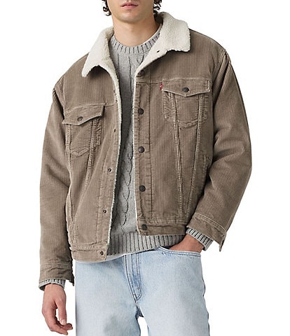 Levi's® Long Sleeve Relaxed Fit Corduroy Trucker Jacket