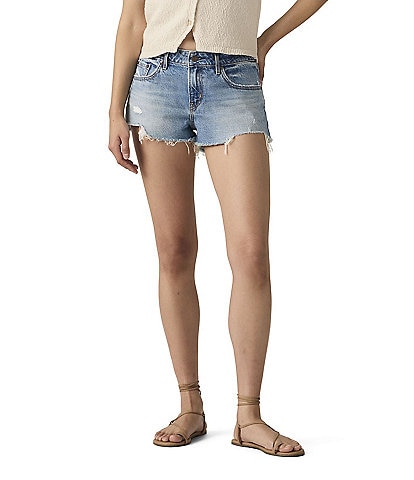 Levi's® Low-Rise Frayed Hem Denim Shorts