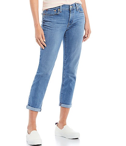 Levi's® Mid Rise Tapered Leg Rolled Hem Stretch Denim Boyfriend Jeans